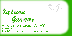 kalman garami business card